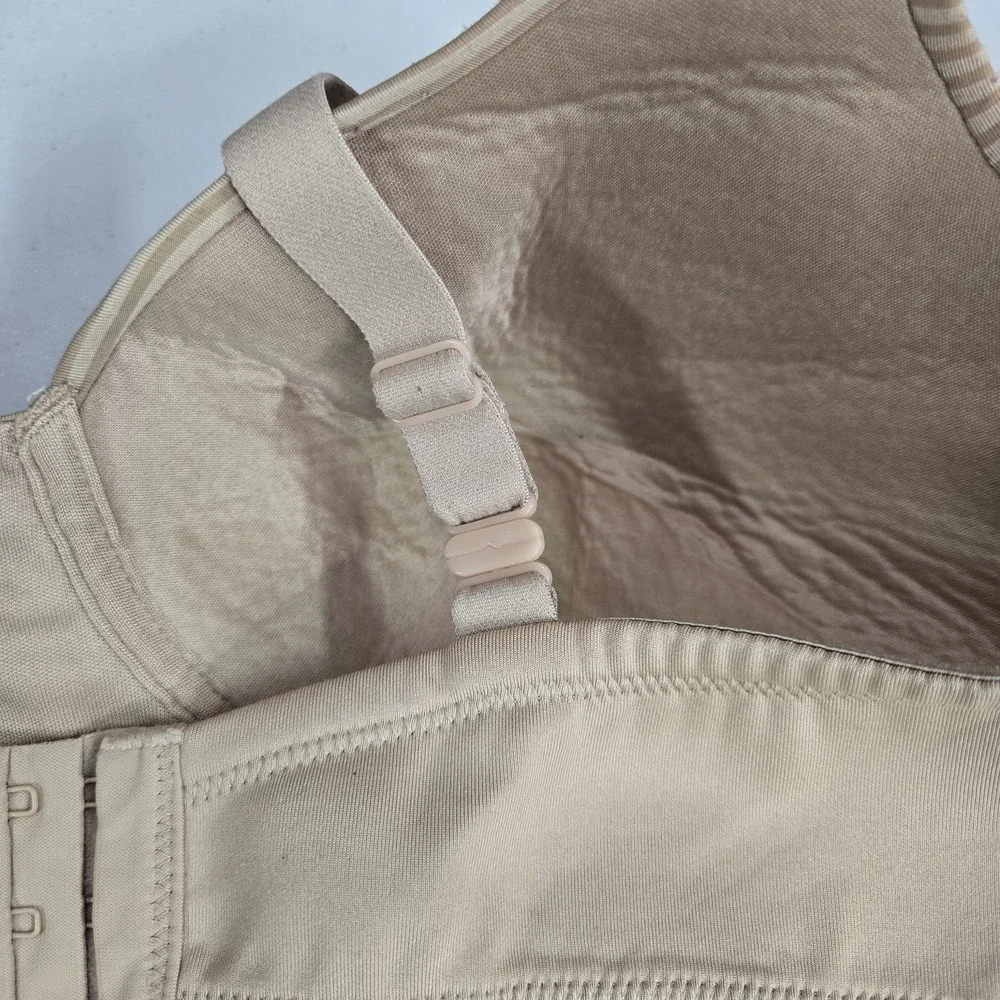 Vanity Fair Women Bra 36D Beige Striped‎ T Shirt Wireless Convertible